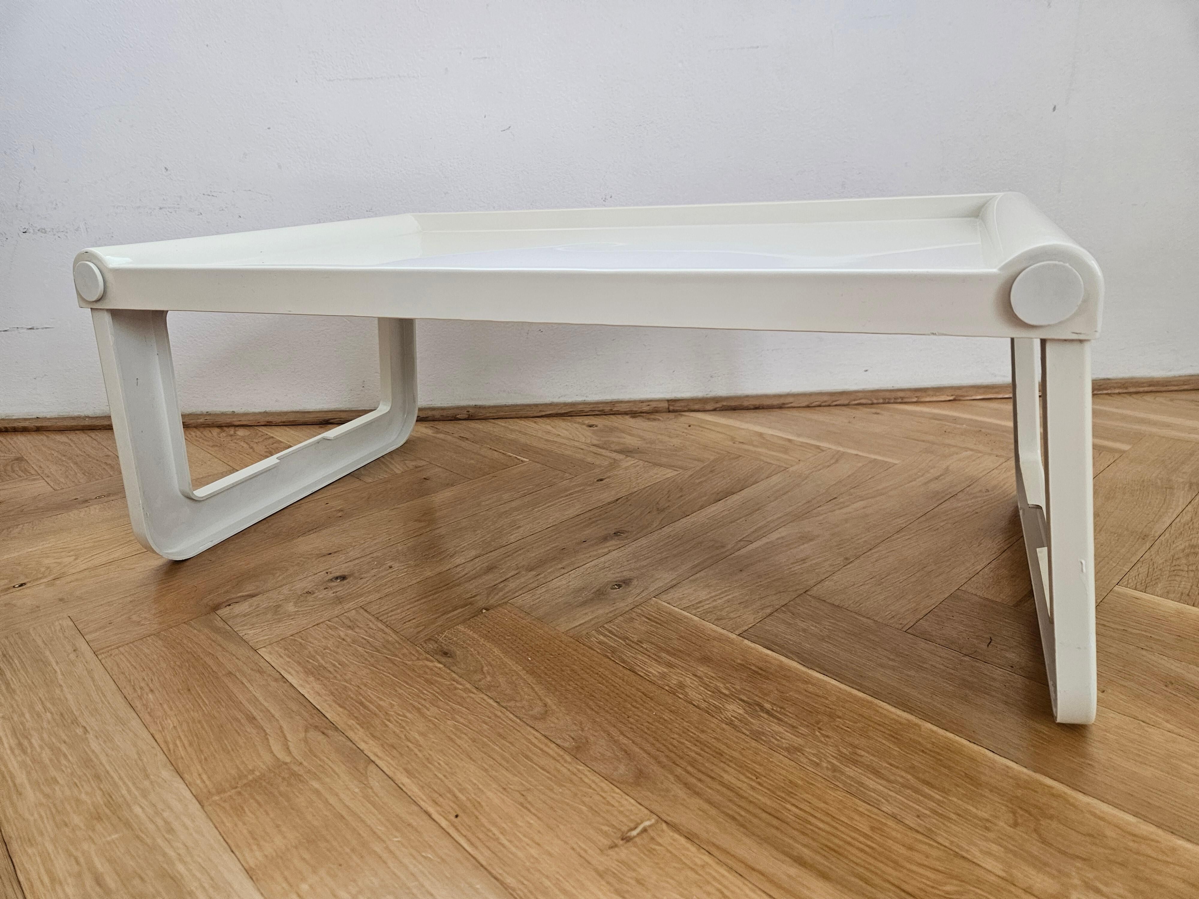 Midcentury Space Age Bed Breakfast Table Tray Guzzini, Luigi Massoni, 1970s