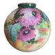 Vase boule peint à la main signe F.Poujol Limoges