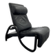 Sinus lying leather black chair from westnofa, 1970s