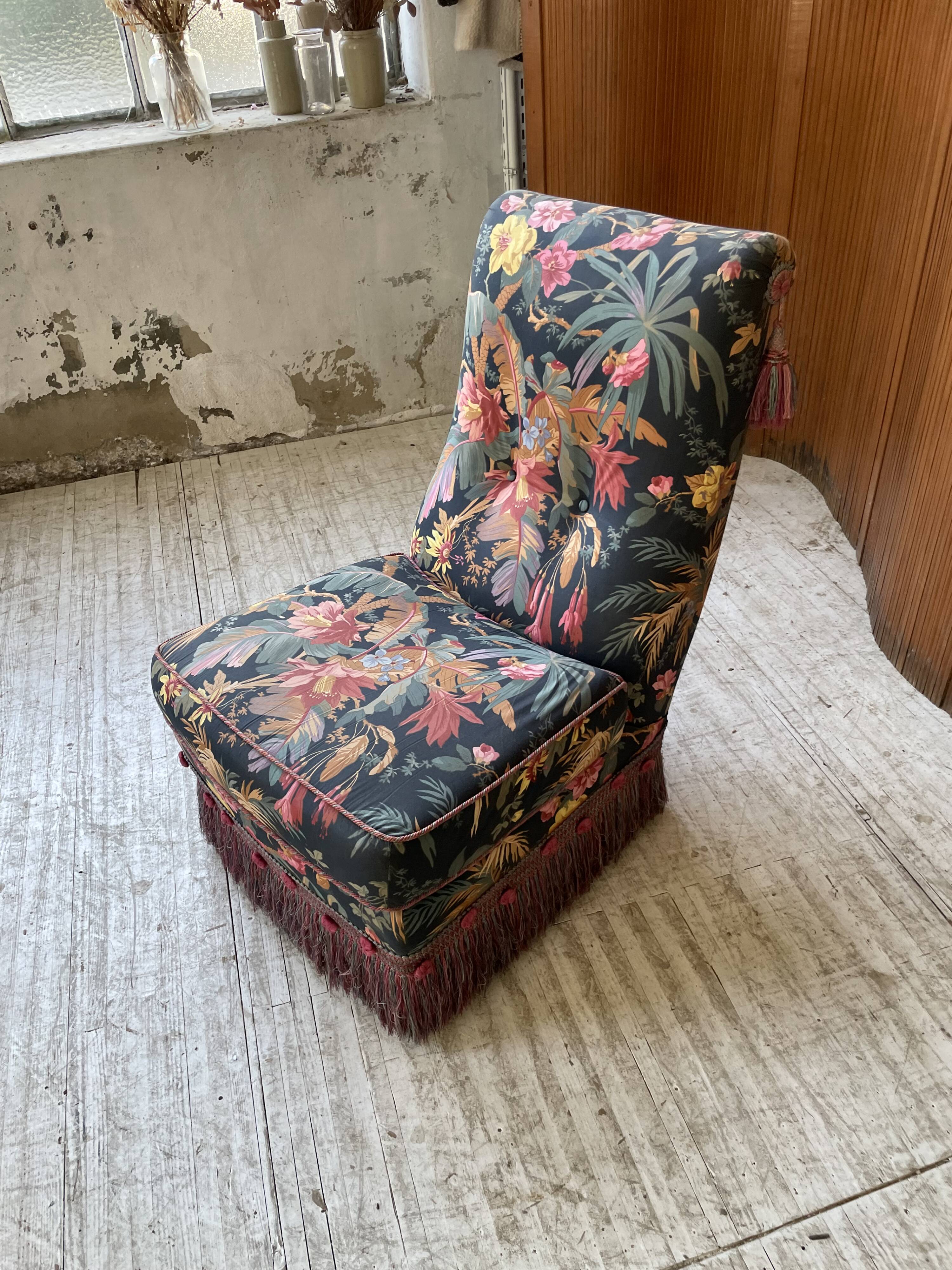 Jean Roche floral armchair