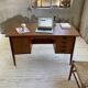 Scandinavian "boomerang" two-sided teak desk Midtjydsk Mobelfabrilk