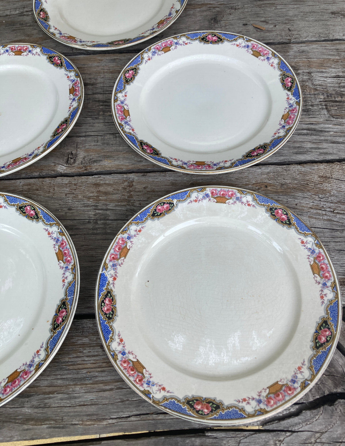 5 dessert plates Digoin  - Art Deco