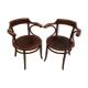 Paire de fauteuils en bois courbé