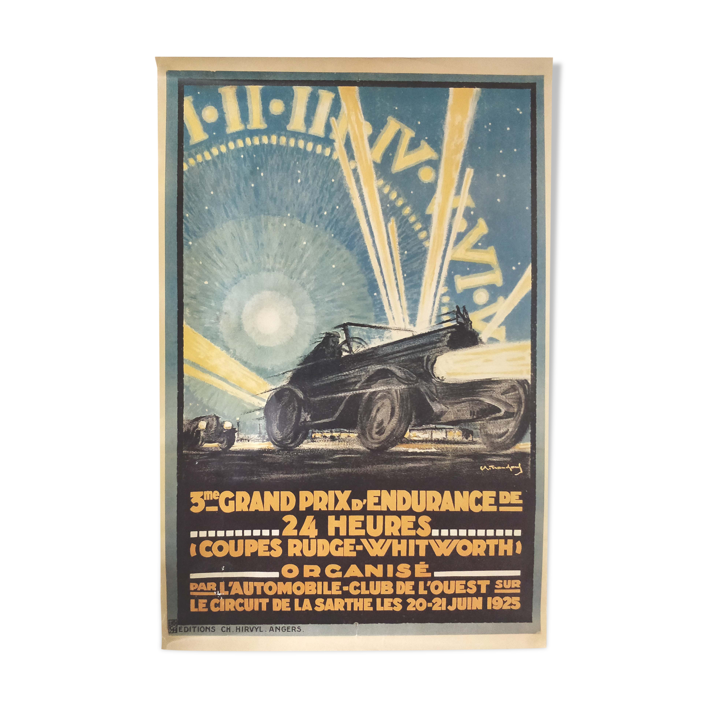 24-hour poster of Le Mans Automobiles 1925