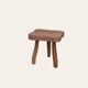Vintage solid elm tripod stool 1960