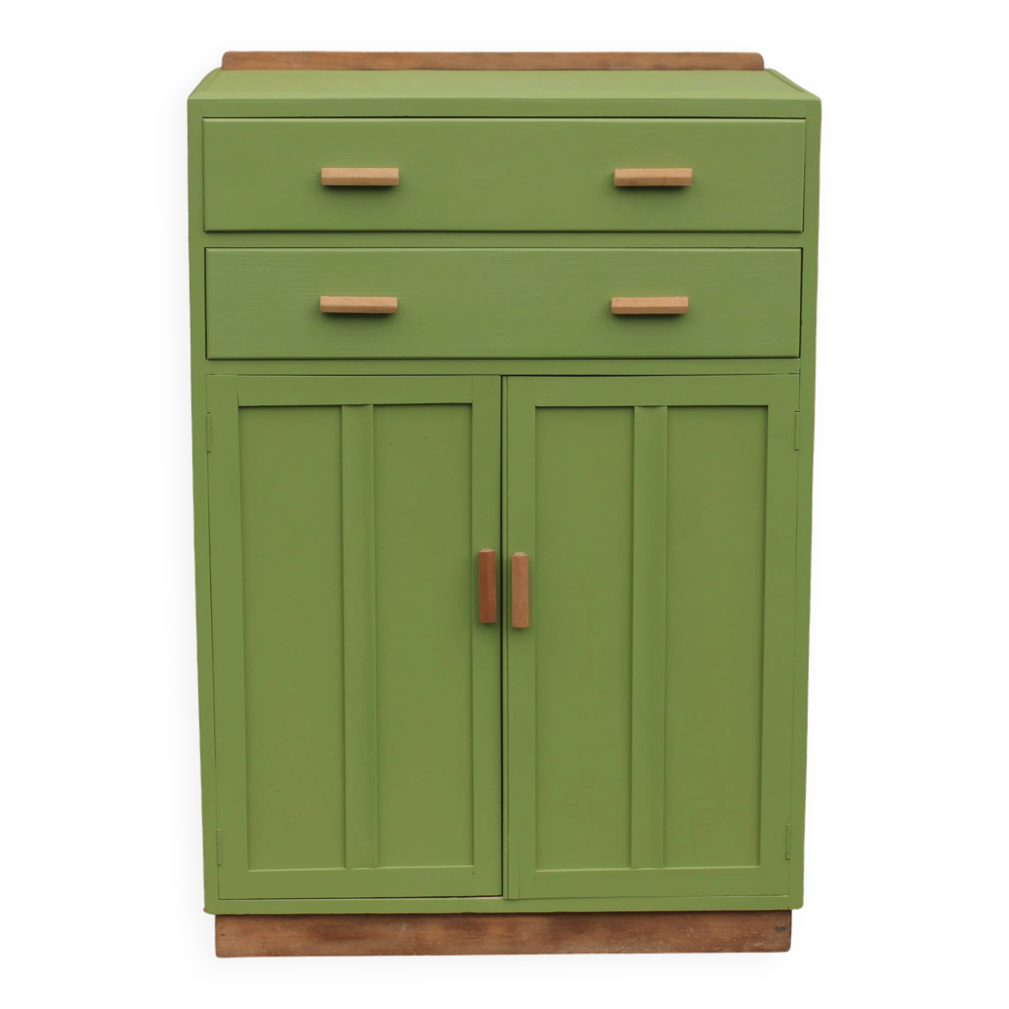 Renovated antique buffet – Herbarium Green (Libéron)