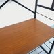 Vintage Italian bookshelf in teak and metal from the 1960s.