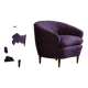 Gio Ponti, Casa E Giardino, a pair of lounge chairs, reupholstered, 1940s
