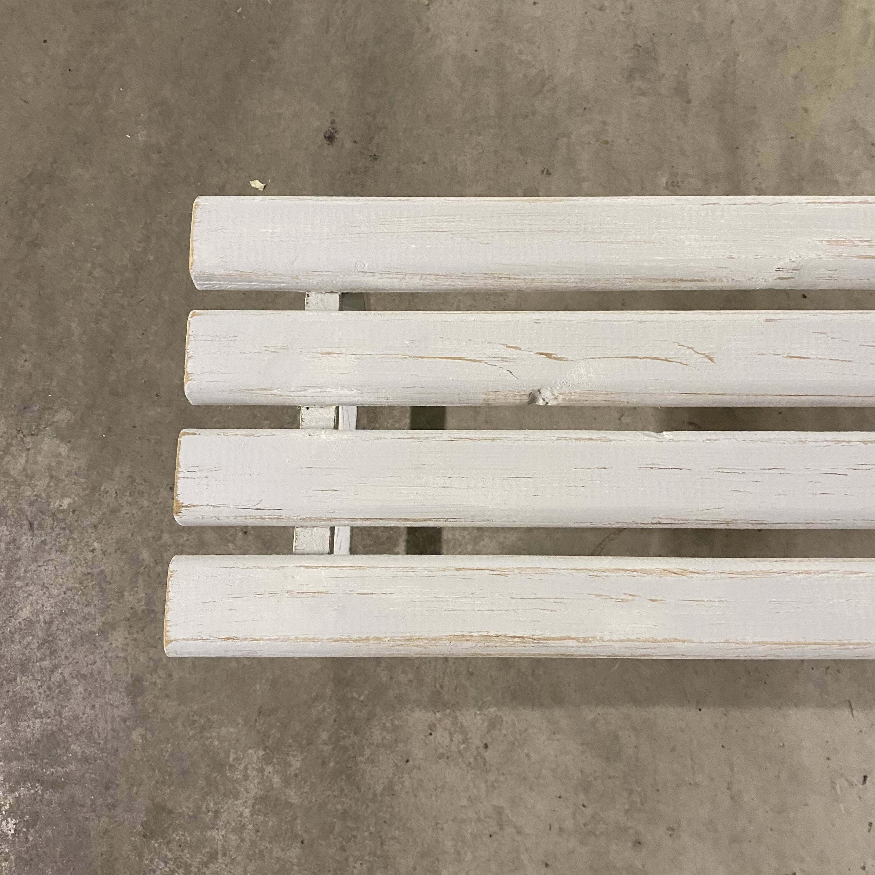 Weathered wooden bench