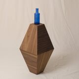 Brancusi endless column inspired pedestal table, real walnut