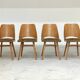 Set of 4 chairs model 514 by Radomir Hofman for Ton 1960