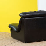 Vintage Scandinavian leather fireside chair – 75 cm