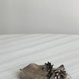 Petit vide-poche en métal argenté