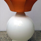 Esperia large lamp in glass and cocoon, 1960s