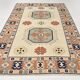 7x10 Blue Cream Oversize Oushak Rug, 203x292Cm