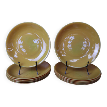 Set of 6 dessert plates Arcopal model Volcan