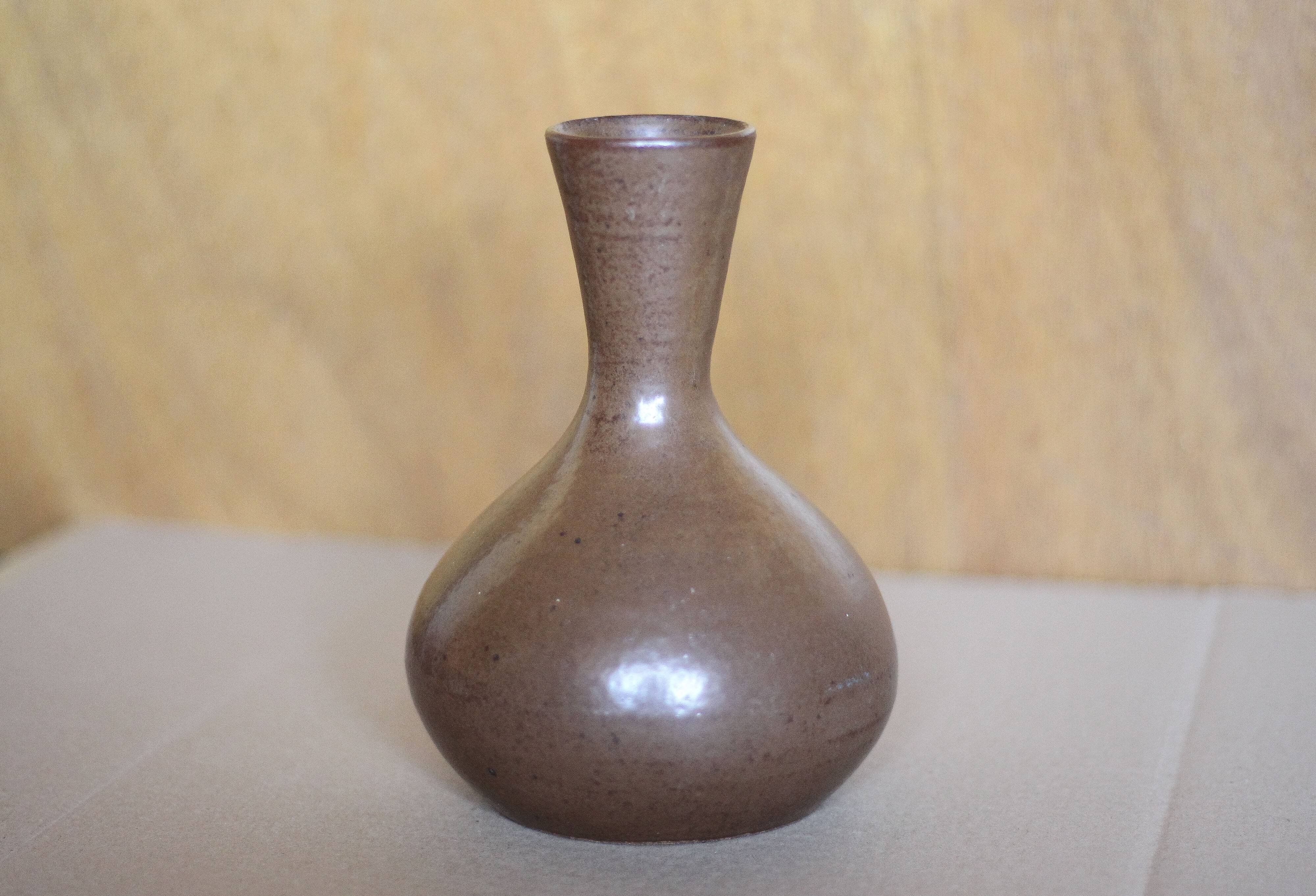 Vintage stoneware vase, flower pot, ball vase with neck, collection