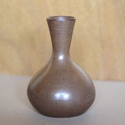 Vase grès vintage, pot à fleurs, vase boule à col, collection