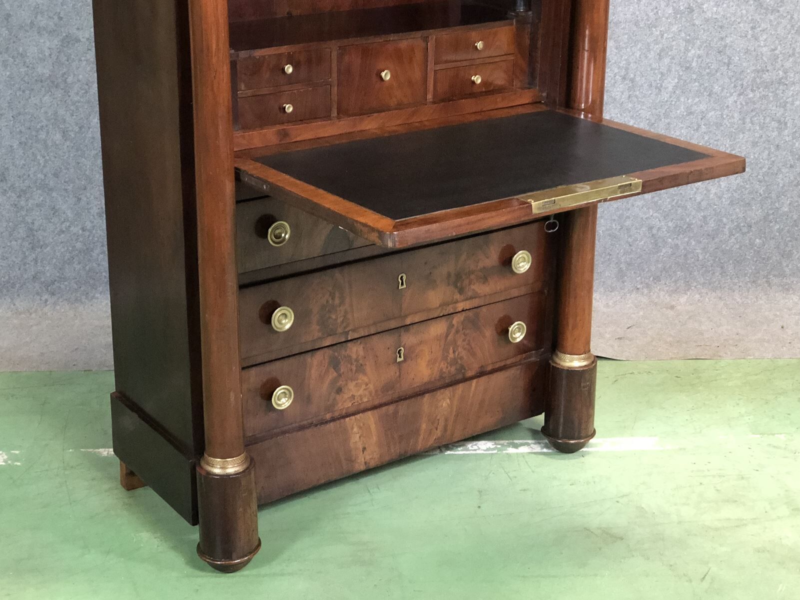 Mahogany empire writing desk 19th century