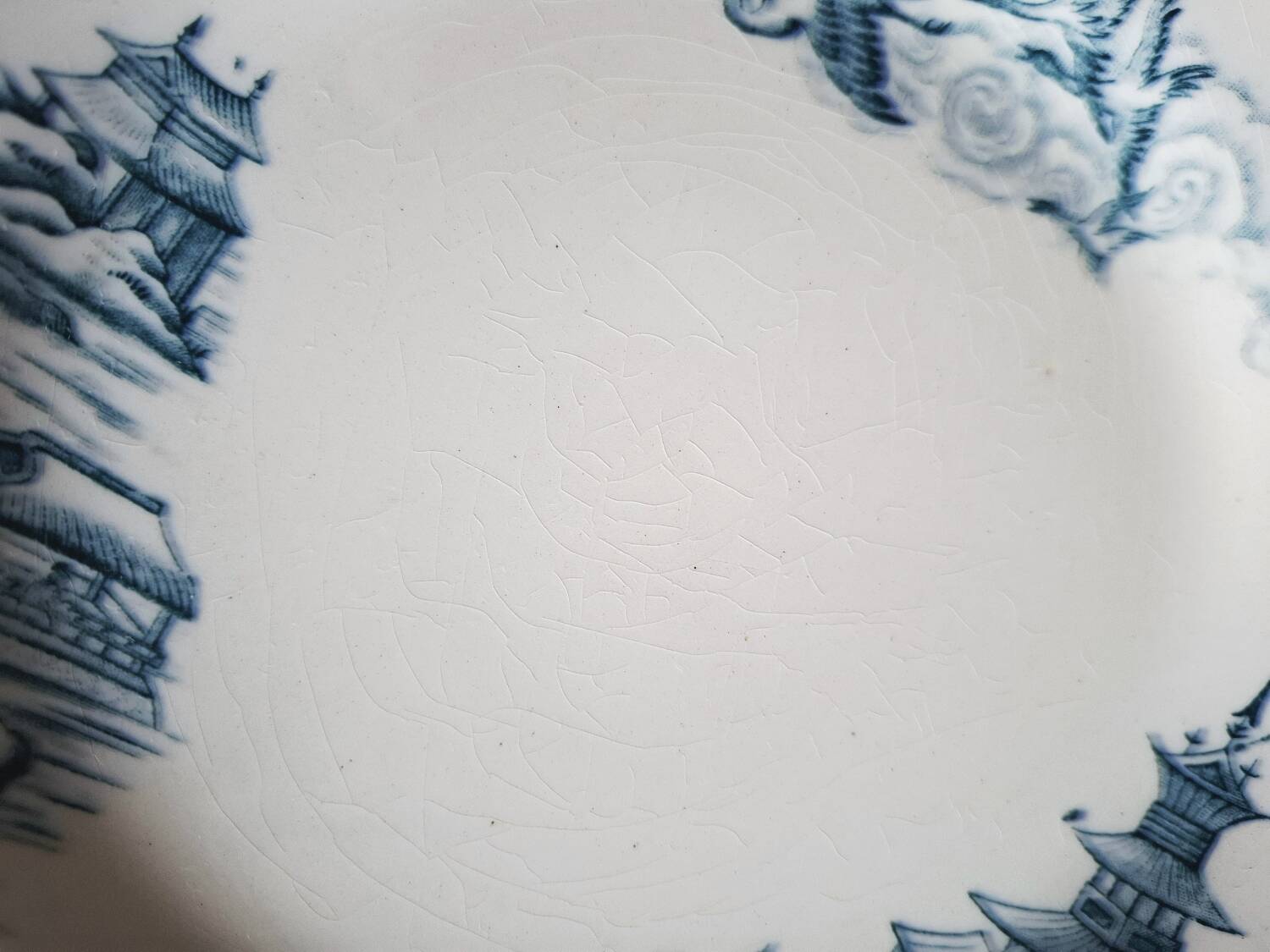 Mismatched antique ironstone dinner plates