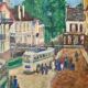 Vintage table of the 50s buses