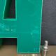 Old letter in metal and plexiglass, industrial decoration