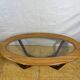 Table basse rétro vintage des années 50 par Schreiber, plateau en Formica • Verre D