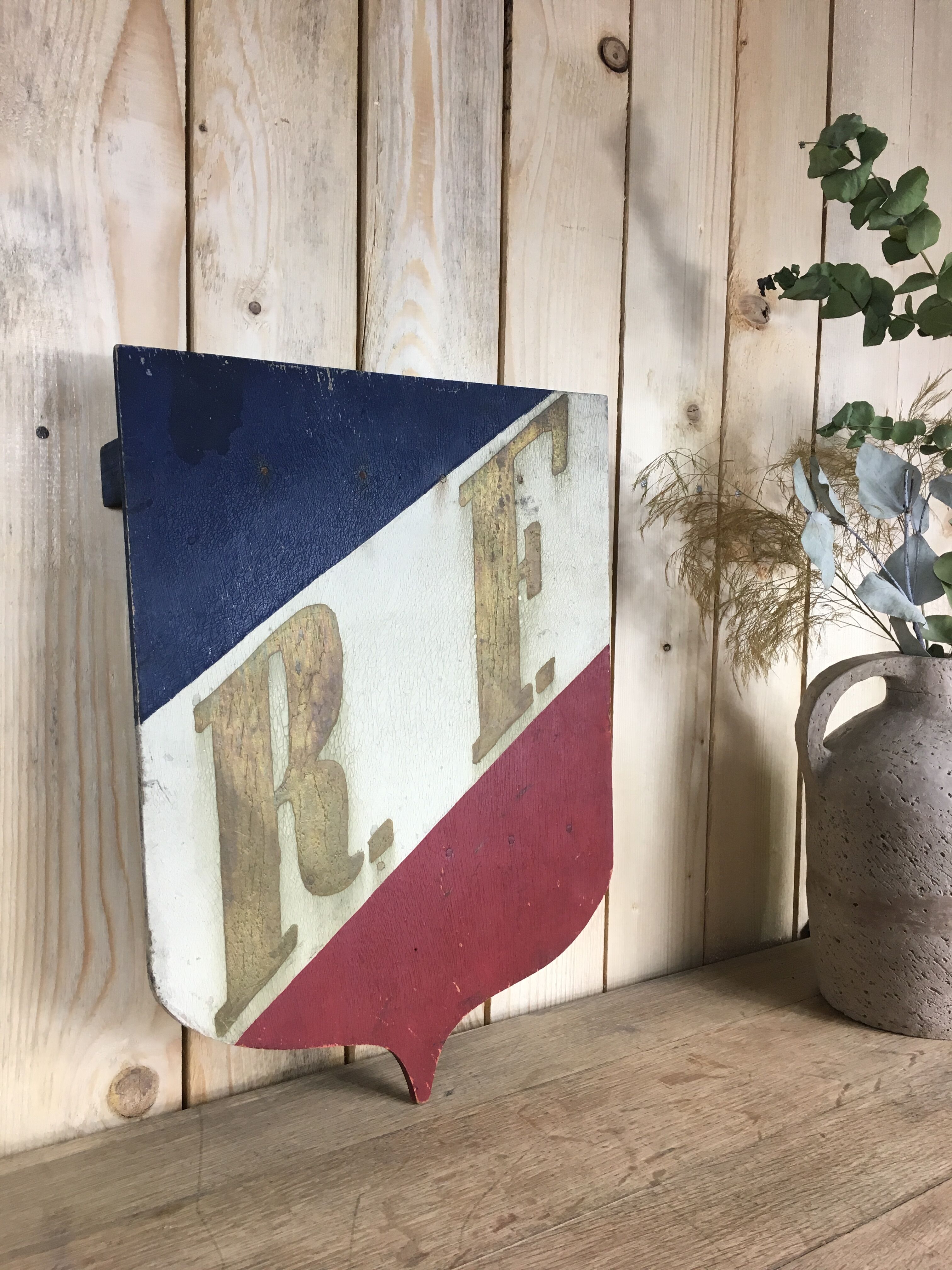 Old flag door French Republic