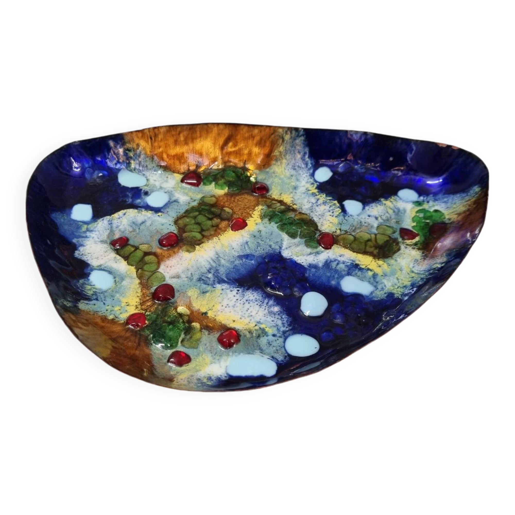 J. Capo enameled pocket emptier or dish from 1950