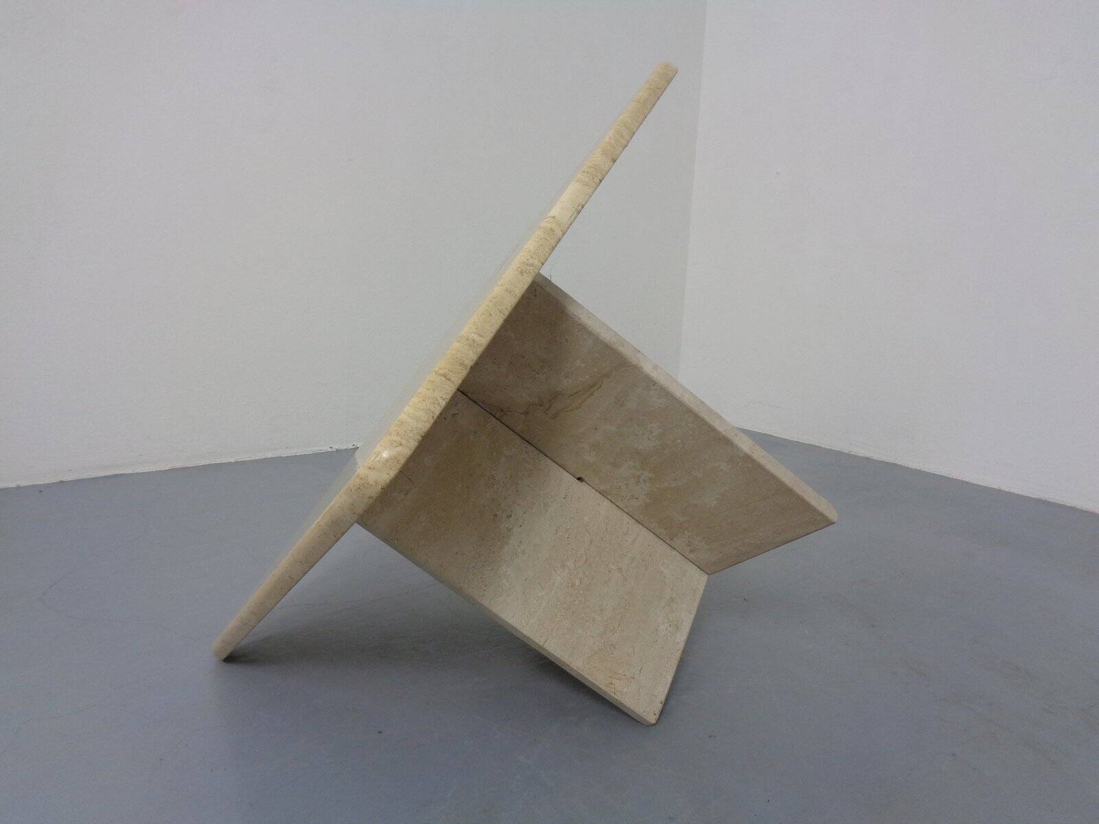 Italian Travertine Coffee Table, 1970s