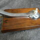 Lampe de table ou bureau verre et bois vintage