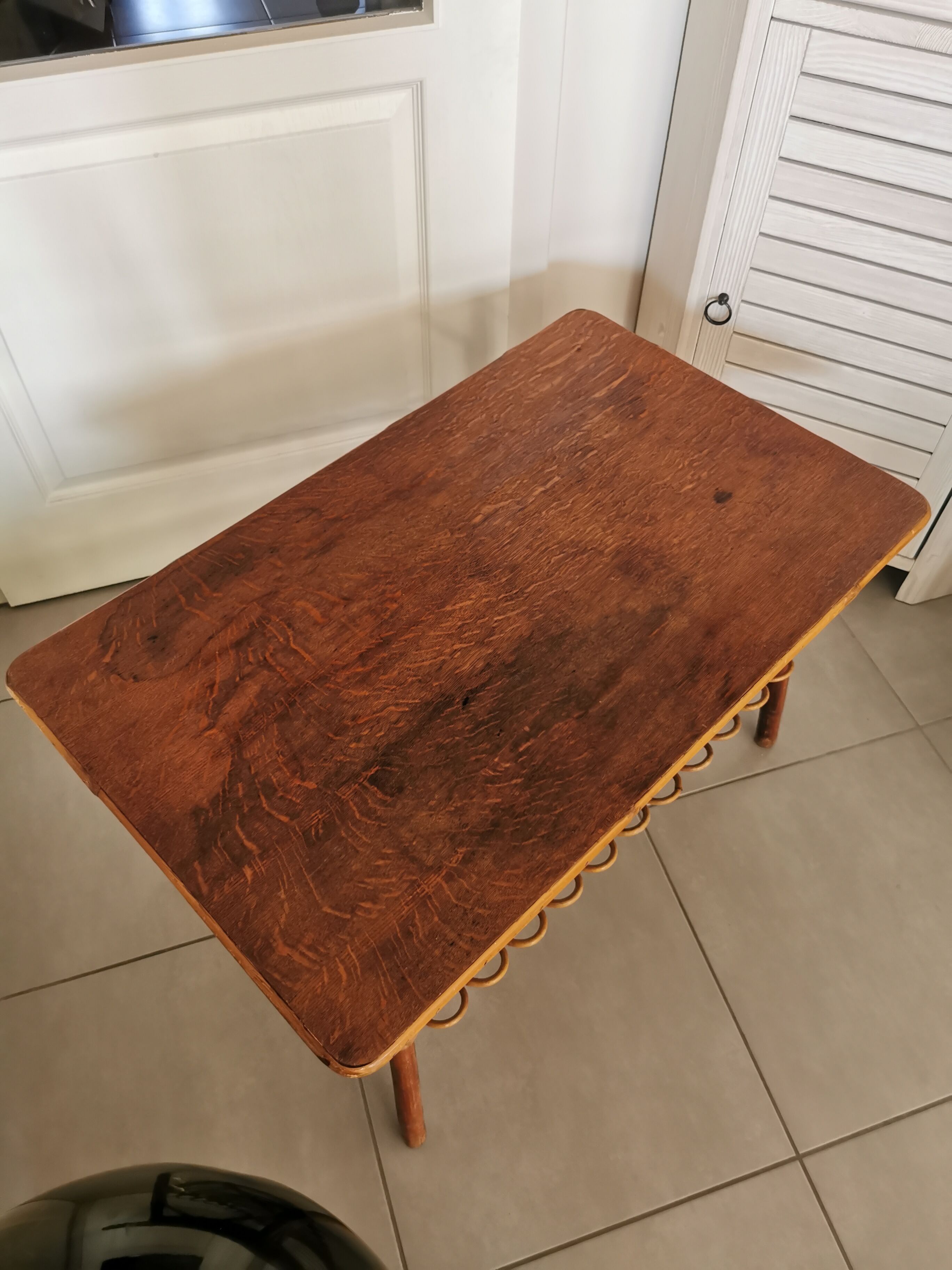 Vintage rattan coffee table