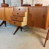 Self-supporting teak shelves ergo, vintage scandinavian 1960s