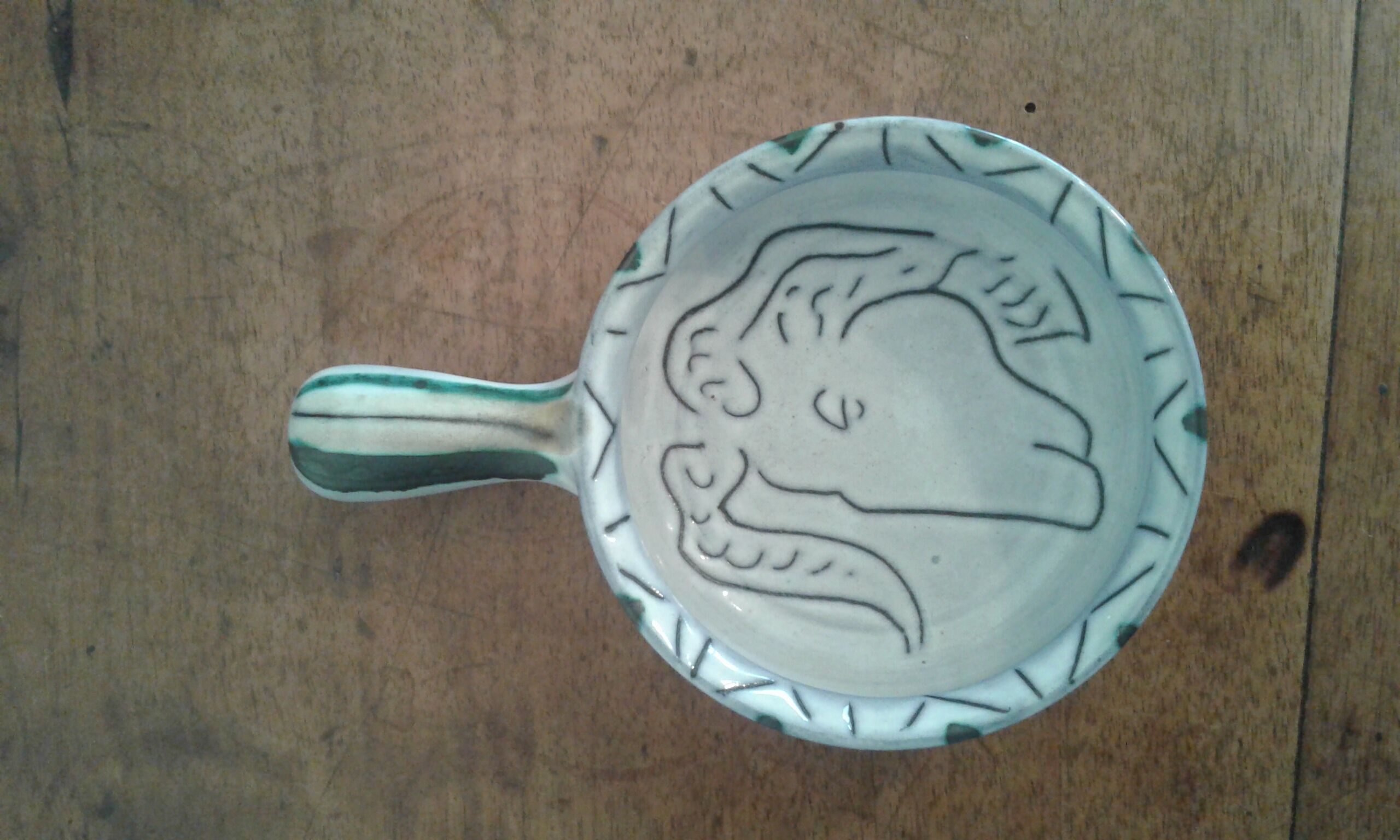 Jacques Innocenti ceramic, stamped circa 1950 , ram decoration