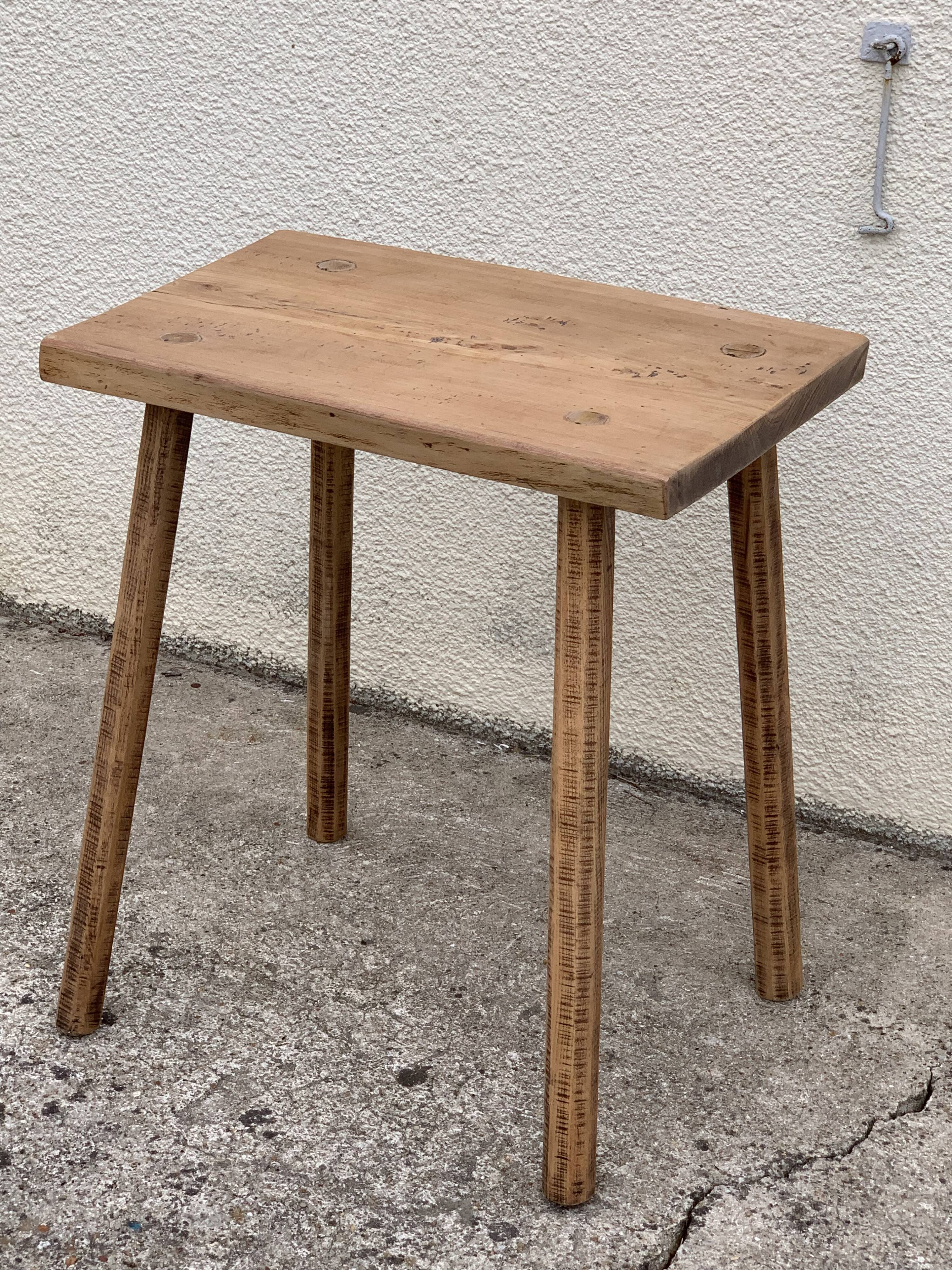 Brutalist table wood raw