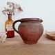 Small terracotta pitcher - old pottery - brutalist