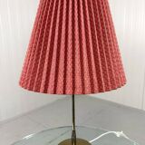 Brass table lamp with folded lampshade 1950’s