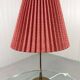 Lampe de table en laiton avec abat-jour plié années 1950