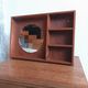 Console shelf with modernist mirror, 60s/70s
