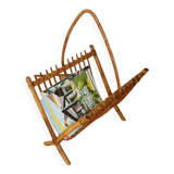 Rattan magazine holders