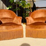 Pair of toad armchairs