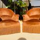 Pair of toad armchairs