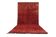 Red Vintage Moroccan Rug 193 x 400 cm - Berber Wool Rug - Handmade Rug Boho