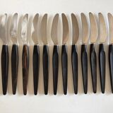 Set de 12 couteaux modernistes en palissandre 1960