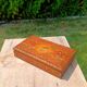 Bulgarian wooden cigarette box, pyrographed and hand-painted.