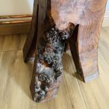 Solid wood serving trolley