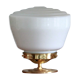 Table lamp brass and glass white