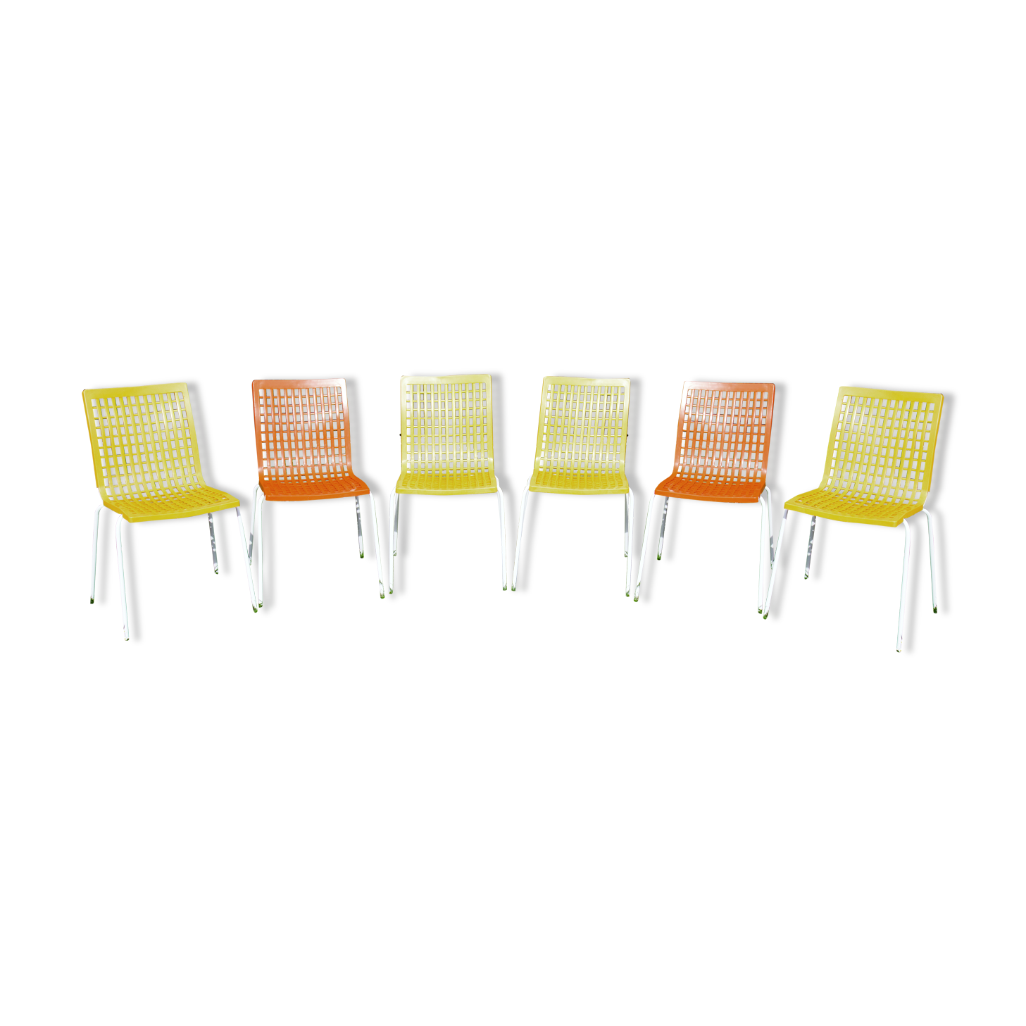 Série de 6 chaises Grosfillex année 70