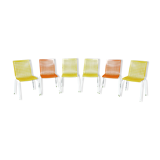 Série de 6 chaises Grosfillex année 70