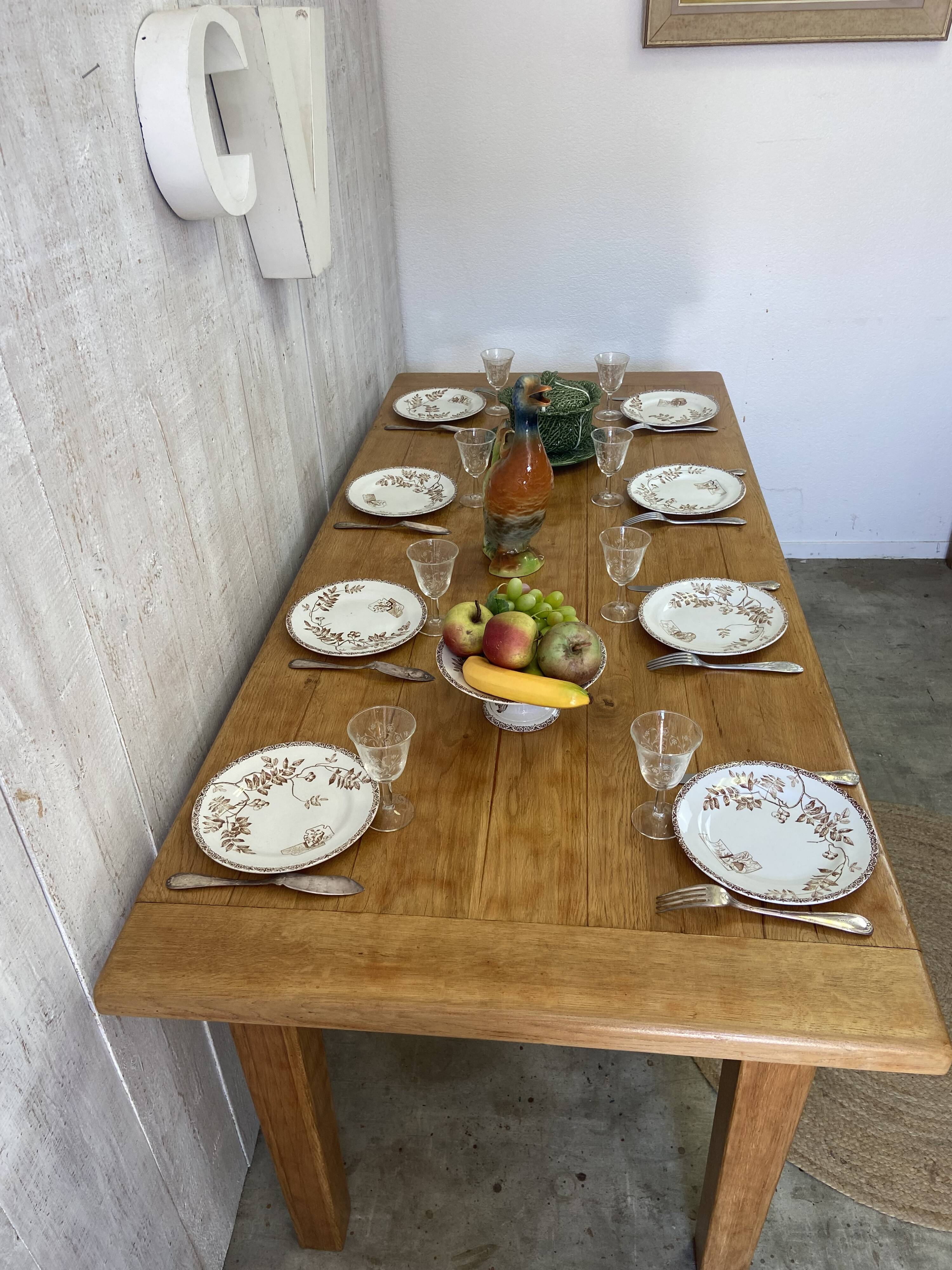 Table de ferme 180/280x80cm